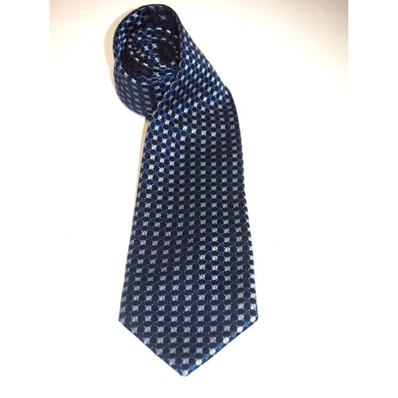 Nautica Blue Boxes Geometric Tie 100% Silk Men’s Necktie 3-7/8" x 60" - Picture 5 of 5